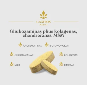 Maisto papildas sąnariams GAMTOS NAMAI GLIUKOZAMINAS PLIUS N120