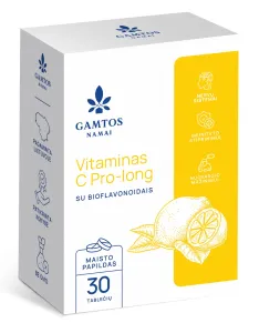 Maisto papildas GAMTOS NAMAI VITAMINAS C Prolong 500mg N30