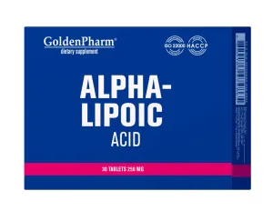 Maisto papildas Golden Pharm Alfa-Lipoinė rūgštis tabletės N30