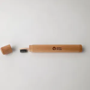 GREEN WHALE bambukinis dantų šepetėlio dėklas suaugusių dantų šepetėliui