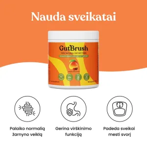 Maistinės skaidulos GutBrush mangų ir vyšnių skonio 360g