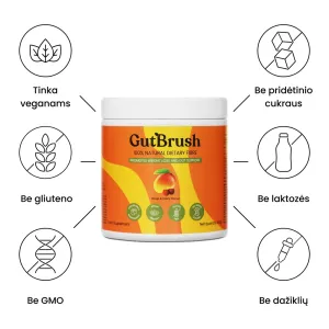 Maistinės skaidulos GutBrush mangų ir vyšnių skonio 360g