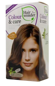 HAIRWONDER Colour&Care (spalva: riešuto 6.35) ilgalaikiai plaukų dažai be amoniako