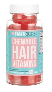 Maisto papildas plaukams HAIRBURST braškių ir juodųjų serbentų skonio guminukai N60