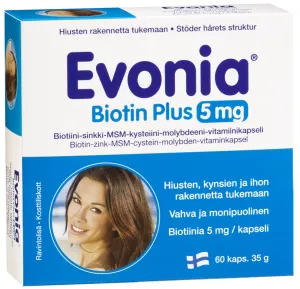 Maisto papildas HANKINTATUKKU EVONIA BIOTIN PLUS plaukams N60