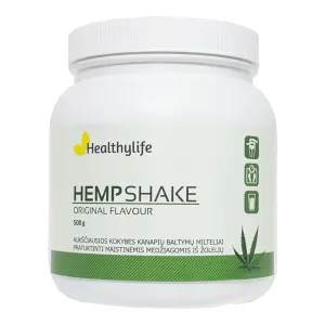 Maisto papildas HERBAVEL Hempshake Original milteliai kokteiliui 500g