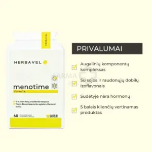 Maisto papildas HERBAVEL Menotime Formula N60