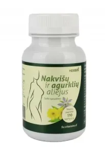 Maisto papildas HERBIN Nakvišų ir agurklių aliejus su vitaminu E N110 kaps.