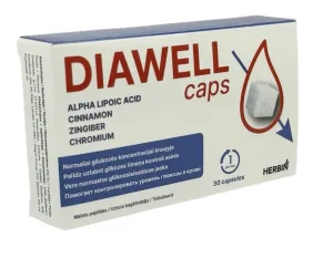 Maisto papildas HERBIN DIAWELLCAPS normaliai gliukozės koncentracijai kraujyje kapsulės N30