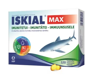 Maisto papildas ISKIAL max ryklio kepenų aliejus + D3 N120