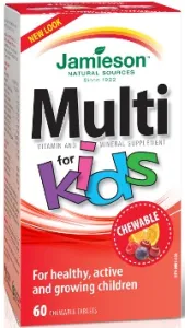 Maisto papildas vaikams JAMIESON Multi For Kids kramtomosios tabletės N60