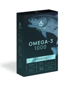 Maisto papildas GAMTOS NAMAI Omega - 3 1000 Premium minkštos kapsulės N30