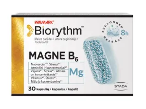 Maisto papildas WALMARK BIORYTHM MAGNE B6 kapsulės N30