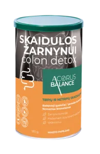 Maisto papildas Acorus Balance skaidulos žarnynui COLON DETOX milteliai 180g 