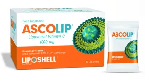 Maisto papildas ASCOLIP® liposominis vitaminas C 1000mg 30 pak. po 5g