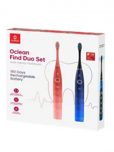 Oclean Electric Toothbrush Find Dou Set red/blue