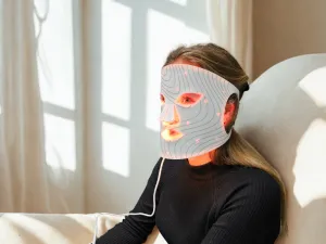 Lunni 7 colors LED and Near-Infrared Light Silicone LED Facial Mask White