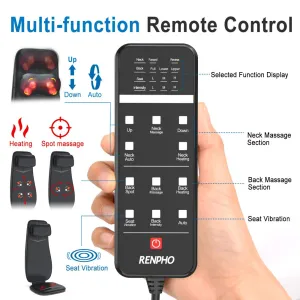 RENPHO Neck & Back Massage Cushion S Black