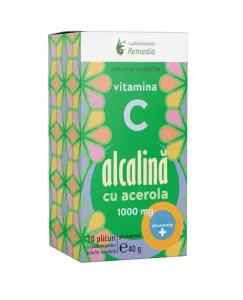 Maisto papildas Vitamina C Alcalina (Acerola) 1000mg milteliai geriamajam tirpalui N10