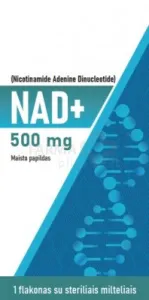 Maisto papildas NAD+ Longevity (Nicotinamide Adenine Dinucleotide) 500mg sterilūs milteliai N1