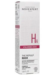 NOVEXPERT intensyviai drėkinanti veido kaukė su hialurono rūgštimi 50ml