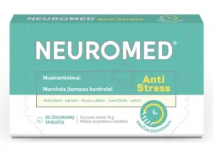Maisto papildas NEUROMED Anti-Stress čiulpiamos tabletės N20
