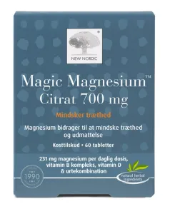 Maisto papildas NEW NORDIC Magic Magnesium Citrat 700mg tabletės N60
