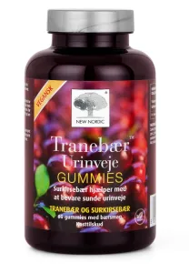 Maisto papildas NEW NORDIC Tranebær Urinveje Gummies spanguolių guminukai N60