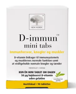 Maisto papildas NEW NORDIC D - Immun Mini Tabs tabletės N90