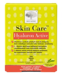 Maisto papildas NEW NORDIC Skin Care Hyaluron Active tabletės N30