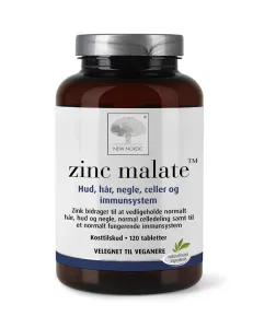 Maisto papildas NEW NORDIC Zinc Malate tabletės N120