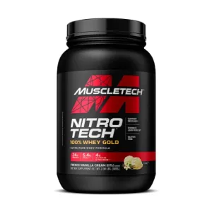 MuscleTech Nitro Tech 100% Whey Gold 908g (Galiojimas aprašyme)
