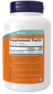 NOW Magnesium Glycinate 180 tab.
