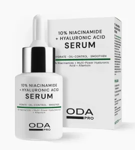 ODA PRO 10 % niacinamido ir hialurono rūgšties serumas 30ml
