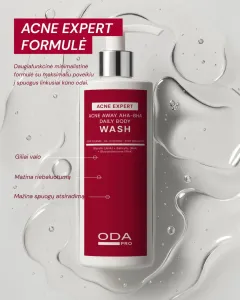 ODA PRO AHA-BHA kasdienis kūno prausiklis spuogų kontrolei 200ml