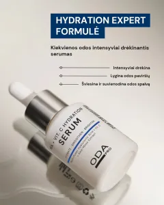 ODA PRO drėkinamasis hialurono rūgšties ir vitamino C serumas 30ml