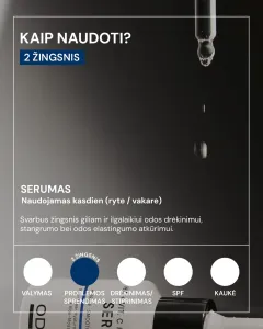 ODA PRO drėkinamasis hialurono rūgšties ir vitamino C serumas 30ml