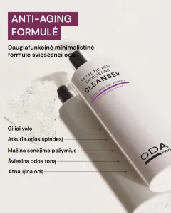 ODA PRO eksfolijuojantis prausiklis su 9% pieno rūgštimi 200ml