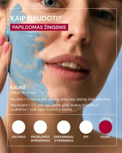 ODA PRO giliai poras valanti molio kaukė su AHA rūgštimi 50ml