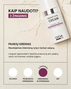 ODA PRO Intensyviai regeneruojantis paakių kremas nuo raukšlių 15ml