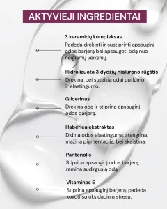 ODA PRO regeneruojantis serumas su keramidais ir hialurono rūgštimi 30ml