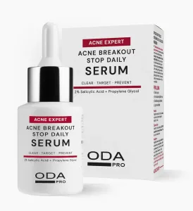 ODA PRO spuogų kontrolei serumas su 2% Salicilio rūgštimi 30ml