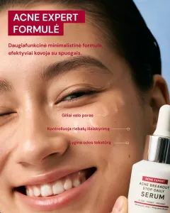 ODA PRO spuogų kontrolei serumas su 2% Salicilio rūgštimi 30ml