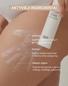 ODA PRO trigubo poveikio intensyviai šildantis anticeliulitinis kremas su kofeinu 200ml