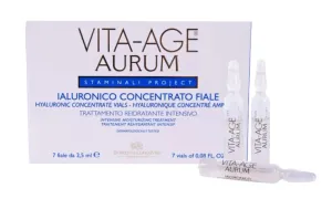 VITA-AGE AURUM Hialurono rūgšties koncentratas veido, kaklo bei dekoltė odai ampulės 7x2,5ml