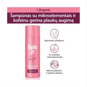 PLANTUR 21 Long Hair šampūnas su kofeinu 200ml