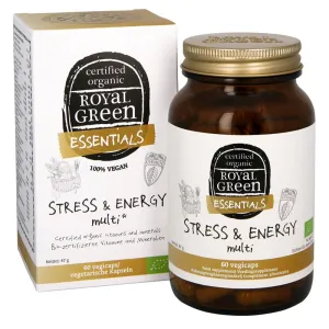 Maisto papildas ROYAL GREEN BIO Stress & Energy Multi veganiškos kapsulės N60