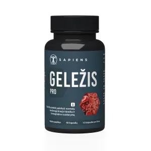 SAPIENS maisto papildas Geležis PRO kapsulės N60