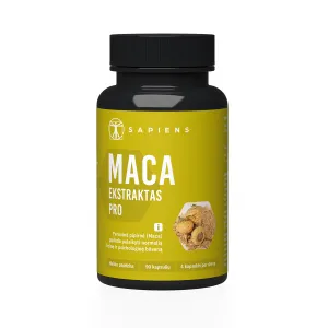 SAPIENS maisto papildas Maca ekstraktas PRO kapsulės N90