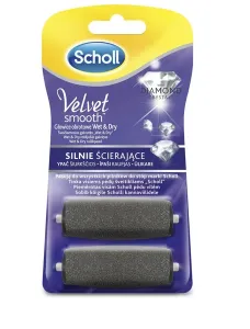 SCHOLL VELVET SMOOTH WET&DRY ypač šiurkščios šveičiamosios galvutės su deimantų kristalais 2 vnt